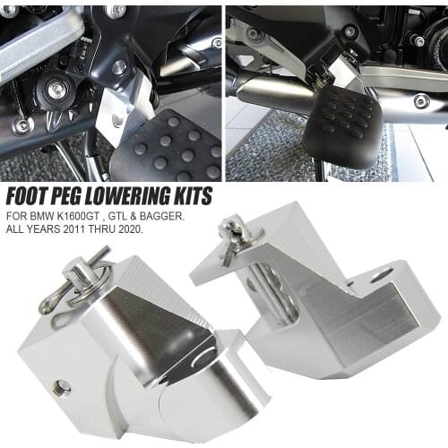 Motorcycle Accessories Driver Foot Peg Lowering Kits For BMW K1600GT K1600GTL K1600Bagger 2011-2020 2019 2018 Driver Lower 1.5"