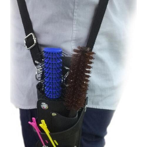 Barber Holster Faux Leather Pouch Holder Rivet Hairdressing Tool Scissor Shoulder Bag