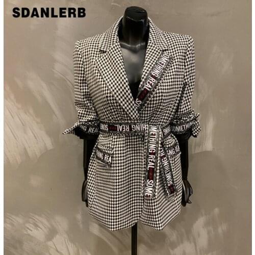 Женские твидовые пиджаки SDANLERB China At AliExpress