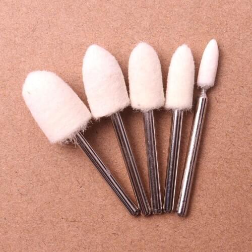 10Pcs 5 Types Wool Polishing Buffing Wheel With 3mm Shank Grinding Head For Dremel Drill Rotary Tools 2pcs*4/6/8/10/12mm