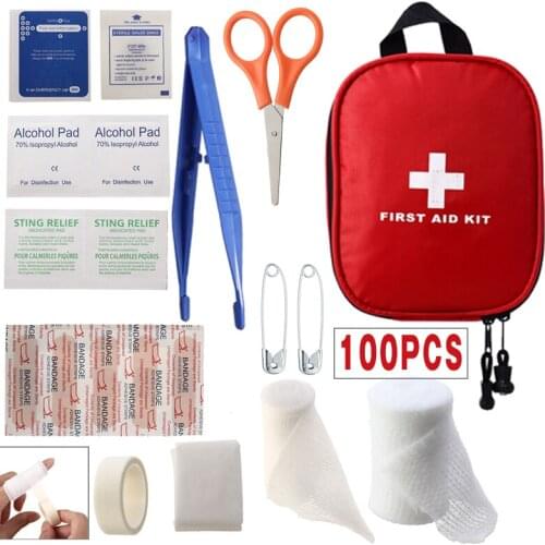 Emergency Medical EVA Bag First Aid Blanket Portable First Aid Kit 100 Pieces Emergency Workplace For Car Sports Travel