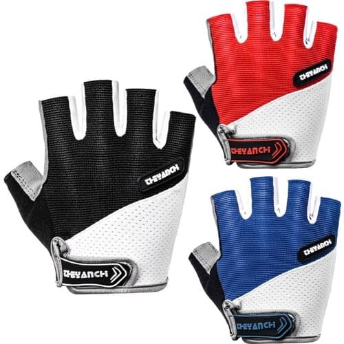 Half Finger Cycling Gloves Silicone Non Slip Motorcycle MTB Road Bike Gloves Summer Breathable Men Women Short Bicycle Glove