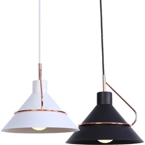 Vintage Black Iron Pendant Light Nordic Living Room Deco Kitchen Bedroom Lamp Industrial Led Cafe Bar Restaurant Light Fixture