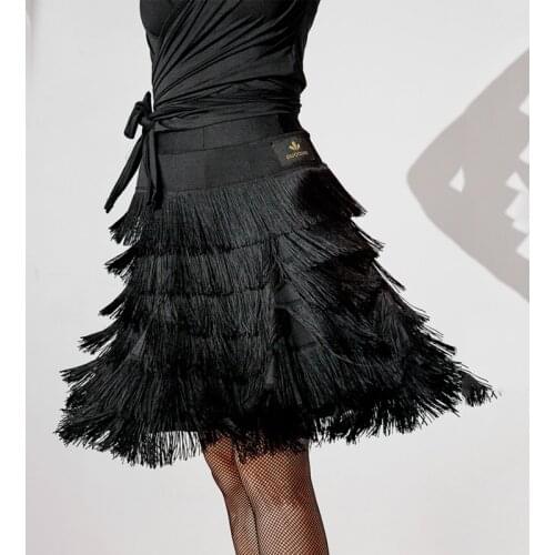 Latin Dance Skirt Fringe Dress Latin Dancewear Women Tassel Skirts Latin Dance Competition Dresses Ballroom Dance Wear SL1920