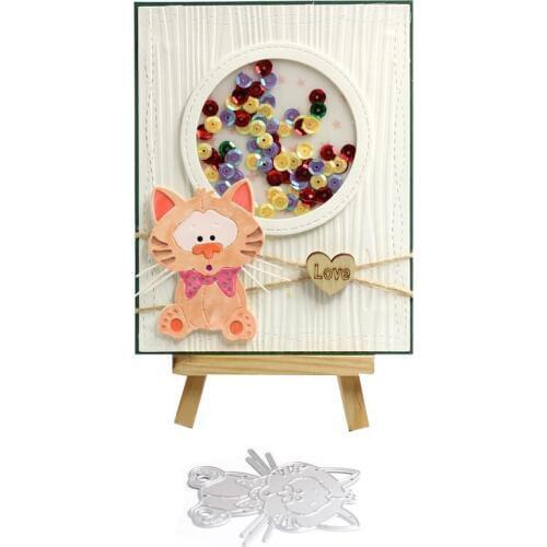 ZFPARTY Cute Cat Metal Cutting Dies Stencils for DIY Scrapbooking/photo album Decorative Embossing DIY Paper Cards