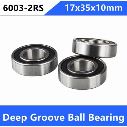 20pcs/lot 6003-2RS 17*35*10 rubber sealed deep groove ball bearing 6003 2RS 6003RS 17x35x10 mm