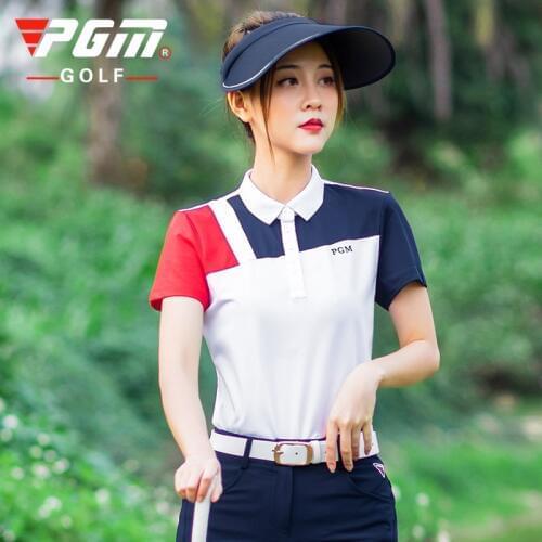 2020 PGM New spring and summer womens short-sleeved golf t-shirt breathable golf clothes Quick Dry sports shirt top