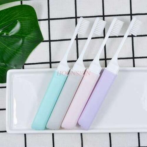 4pcs Foldable Toothbrush Orthodontic Travel Portable Small Mini Short Set Small Travel Carry Soft Hair Sale