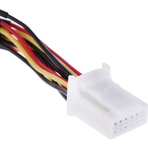 40GF Y Cable Splitter Adapter 6+6 Plug for audio Navi AUX Tuning for toyota Lexus