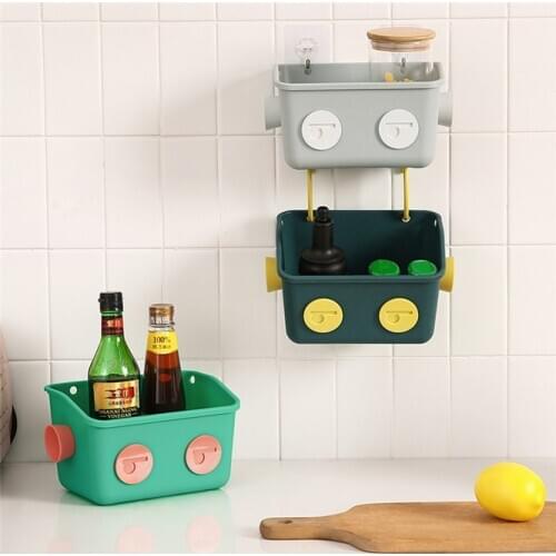50PCS Bathroom Shelf Organizer Bath Shower Gel Shampoo Holder Storage Rack Home Bedroom Kitchen Bathroom Accessories Punch Free