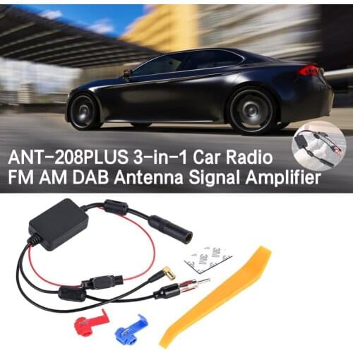 ANT-208PLUS 3-in-1 Car Radio Support FM AM DAB + Digital Radio Antenna Signal Amplifier Car Electric Accessories