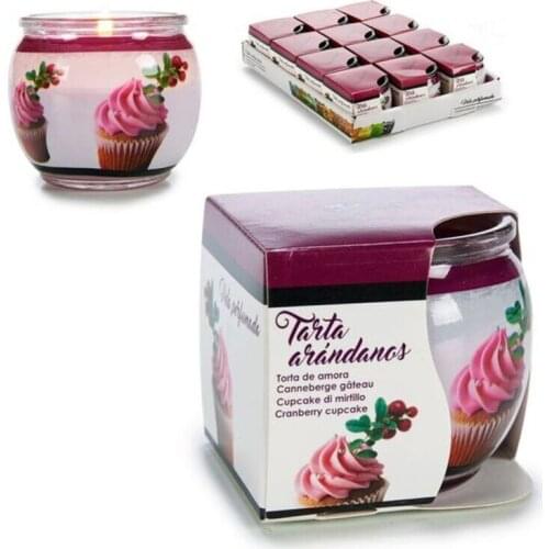 Scented Candle Blueberry Purple Pink Glass Wax Crystal