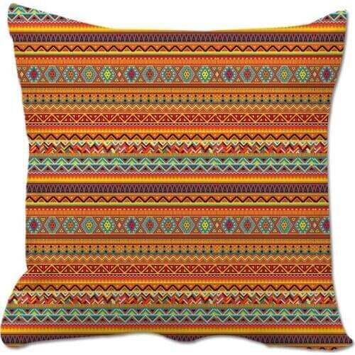 Bohemia Cushion Soft Linen Pillowcase Customized Stripes Printed Decorative Cushion With Filling Home Decor
