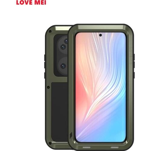 Love Mei Aluminum Bumper Metal Protective Cover For Huawei P50 Pro Case Heavy Duty Armor Shockproof For Huawei P50 shell Cover