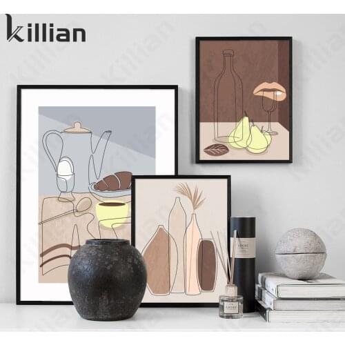 Home Kitchen Utensils Wine Glasses Restaurant Vase Shower White Cat Picture Canvas Painting Wall Art Posters and Printing Decor