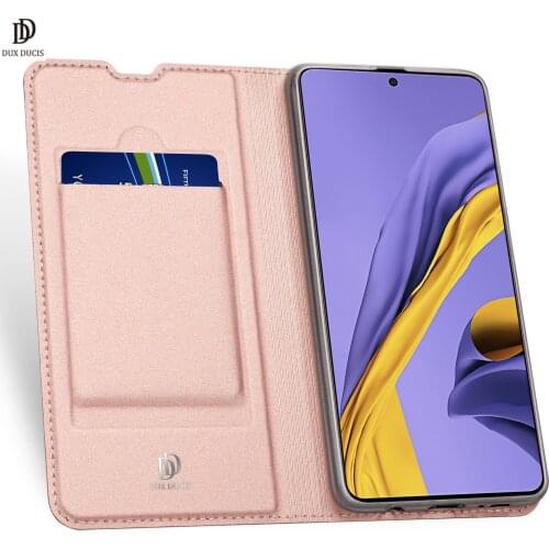 For Samsung Galaxy A71 DUX DUCIS Skin Pro Series Leather Wallet Flip Case Full Protection Steady Stand Magnetic Closure