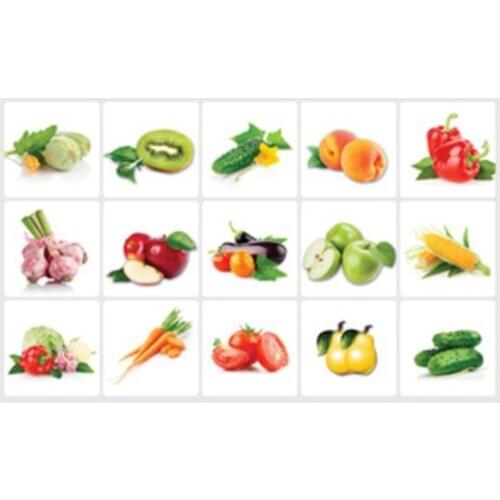 Vegetable Fruit Kitchen Stickers Anti-oil Paste Waterproof Removable Wall Stickers Decals Wallpaper Tile Decor