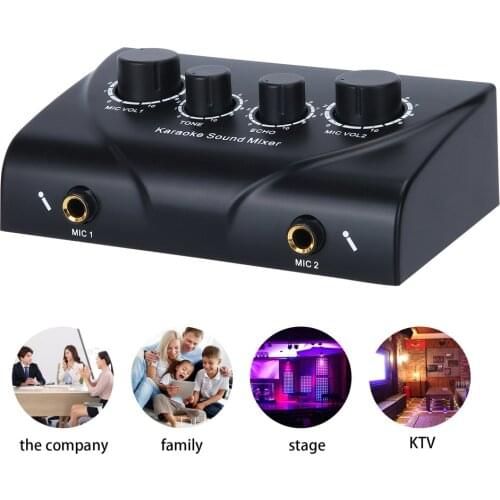 Karaoke Sound Mixer digital sound Professional Audio System Portable Mini Digital Audio Sound Karaoke Machine Echo Mixer System