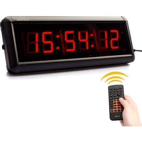 1.5-in multifunction 6 Digital LED countdown Clock Display HH:MM:SS Stopwatch Timer For Gym Training Basketball table tennis mat