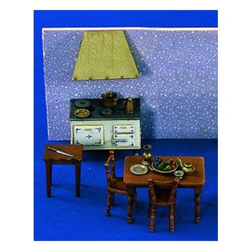 Scene model resin kitchen stove dining table sundries 1:35