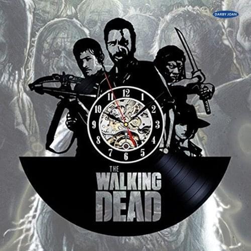 Wall clock The Walking Dead Art Vinyl Wall Clock Gift Room Modern Home Record Vintage Decoration