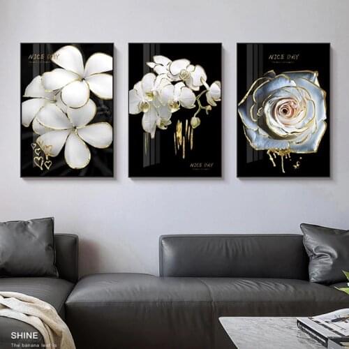 Nordic Decorative Phnom Penh Black and White Rose Art Poster Canvas Printing Modern Bedroom Furniture Decorative Wall Painting