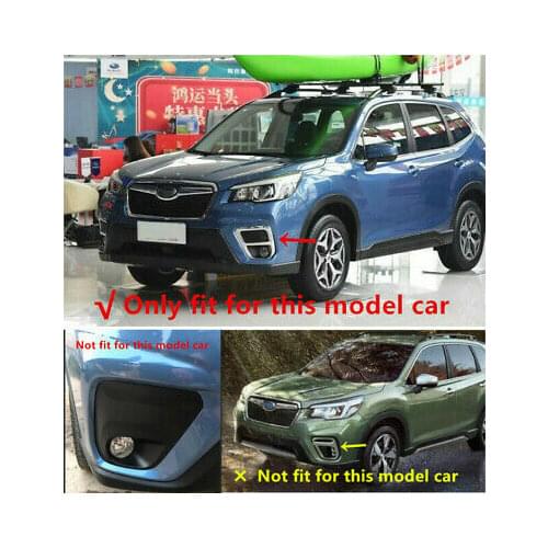 ABS Black Front Fog Light Lamp Cover Trim 2pcs for Subaru Forester 2019