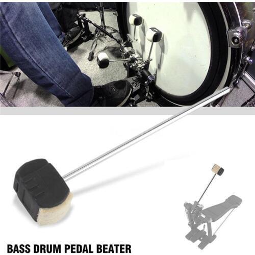 Bass Drum Pedal Beater Wool Felt Stainless Steel Handle Percussion Beaters Instrument Accessories