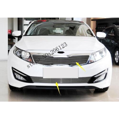 Aluminum alloy Front Grille Around Trim Racing Grills Trim For 2011 2012 2013 for KIA Optima/K5 2PCS