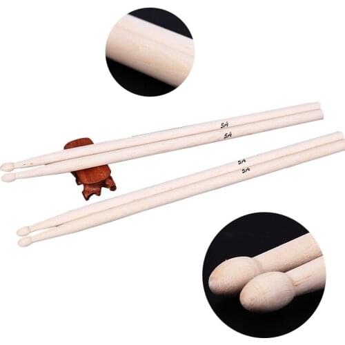 5A Professional Drum Sticks Percussion Musical Instruments Accessories One Pair Wood Drumsticks Water Drop Cone Head