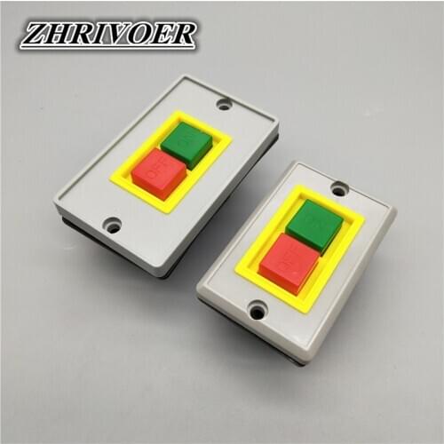 1Pcs QKS2 On-Off Self Locking Push Button Switch 3 Phase 3P 380VAC 5A Table Drilling and Grinding Machine Button Switch