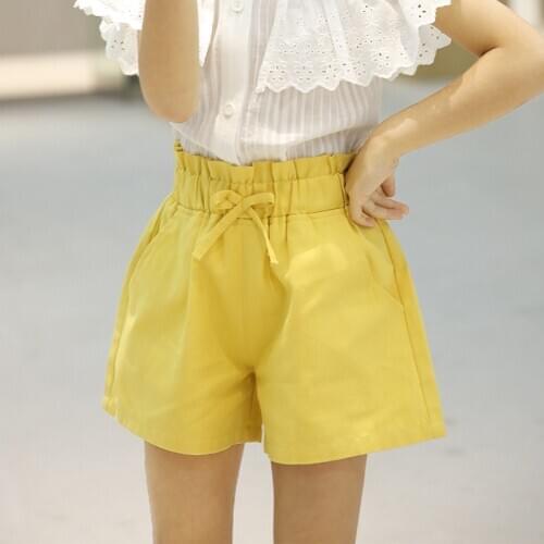 Big Girl Shorts Fashion Candy-colored Elastic Waist Shorts for Girl 4 5 6 7 8 9 10 Years Children Pants Summer 2020 Girls Shorts