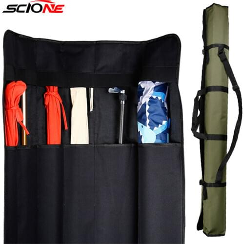Fishing Rod Bag Waterproof Oxford Portable Rod Storage Tubes Cases For Fishing Rod Cover Pole Large Storage Carrier Bag X279G