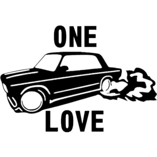 Three Ratels TZ-852 12*17.6cm 1-5 pieces car sticker one love for vaz lada 2107 auto s removable
