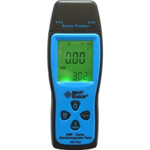 Smart Sensor AS1392 Digital LCD Radiation Dosimeter EMF Tester Electromagnetic Field Radiation Detector Dosimeter Tester Meter