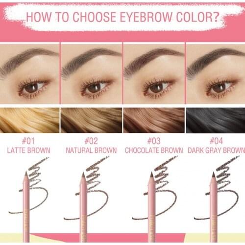 Waterproof Natural Long Lasting Paint Tattoo Eyebrow Black Brown Eyebrow Pencil With Brush Makeup