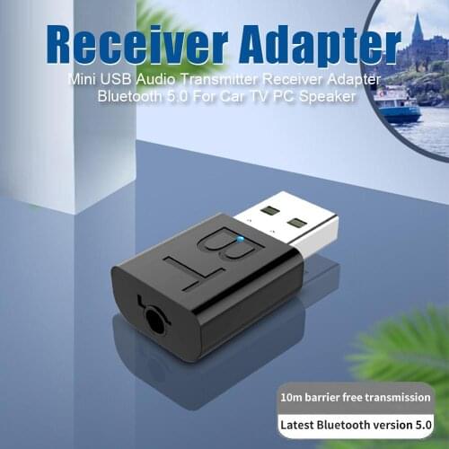 Mini USB Audio Transmitter Receiver Adapter Bluetooth-compatible 5.0 For Car TV PC Speaker