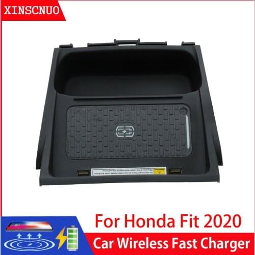 Car Accessories wireless mobile charger For Honda Fit 2020 QI wireless Fast charging phone Car Charging Pad