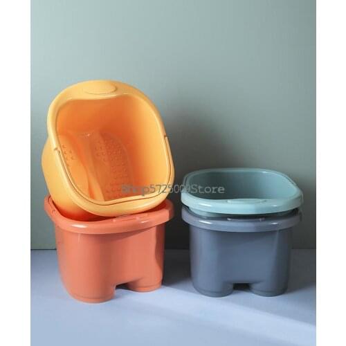 Household Over Knee And Calf Foot Bucket Childrens Health Foot Massage Artifact Dormitory Simple Plastic Foot Basin J