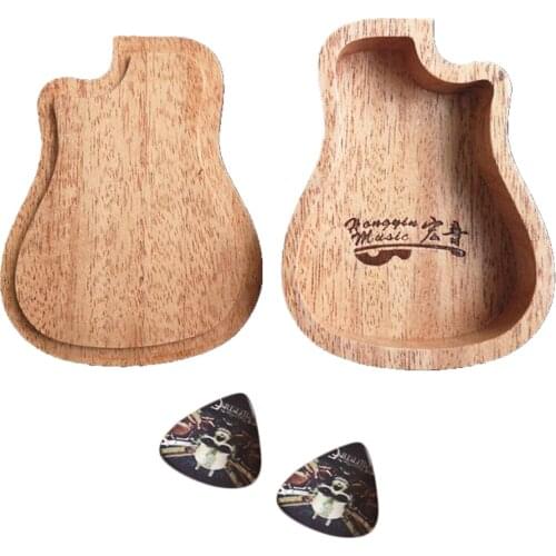 Guitar Pick Holder Case with 2pcs Acoustic Electric Guitar Picks
