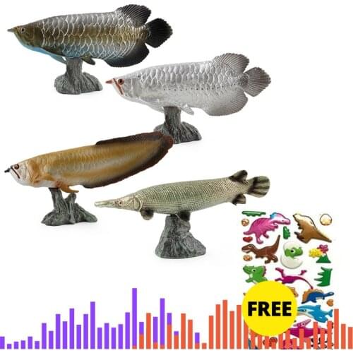 Dinosaurs Model Toys Arowana Dinosaur Fish Decoration Action Figure Model Toys For Children Collection Brinquedos Boy toys