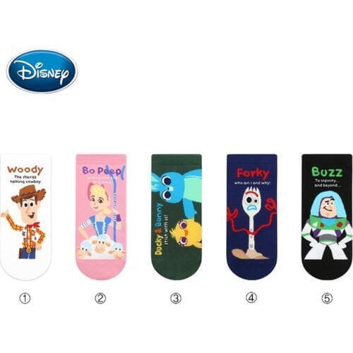 Disney Toy Story Cartoon Womens Socks Cotton Colorful Print Socks Autumn Short Cotton Socks Anime Cute Fashion Socks