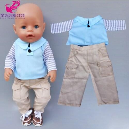 For 18 Inch Doll Toys Coat Clothes Pants Cap for 18" 43cm New Born Baby Doll Jacket Accessory Children Girl Gifts