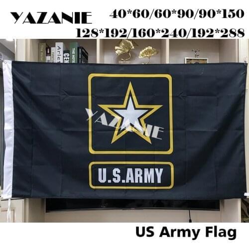 YAZANIE United States Military Army Logo Flag US Star USA Banner Military Pennant Double Sided Printed Polyester American Flag