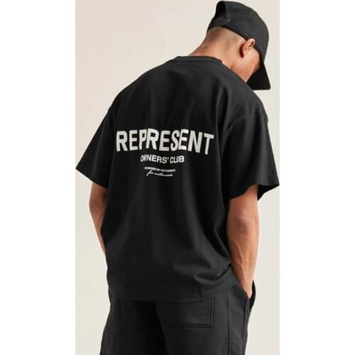 Men loose large casual short sleeve European and American trend double line round collar cotton short T-shirt leisure sports tee