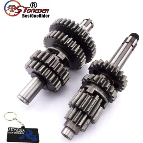 STONEDER Transmission Gear Box Main Counter Shaft For Chinese YX140 YX150 YX160 YX 140 150 160cc Engine Pit Dirt Bike Motocross