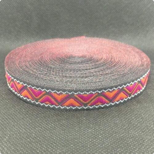 HOT!!!2015 NEW ribbon wholesale 5/8"14mmx18yard/sets 100% polyester Woven Jacquard ribbon rose/orange wavy lace