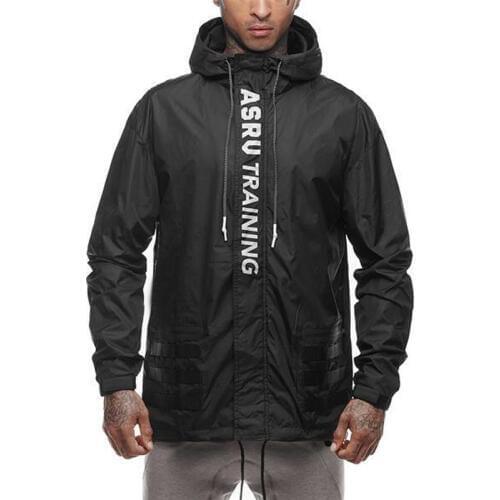 Mens Solid Color Training Hoodies Gym Body Building Wears Street Outdoor Sports Windproof Thermal Stylish Coats With Pockets