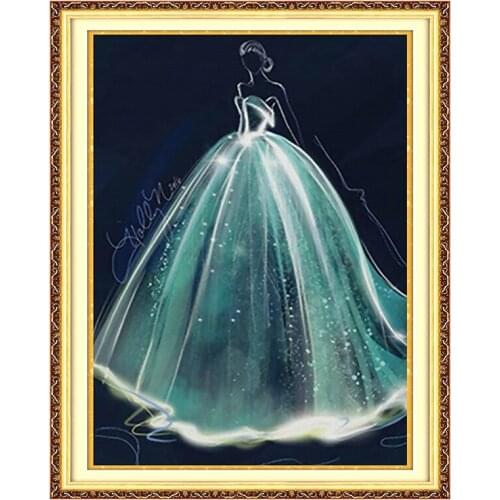 Cross Stitch Kits Beginners Kids DIY Handmade Needlework Set Cross-Stitch Cotton Silk Floss Girl