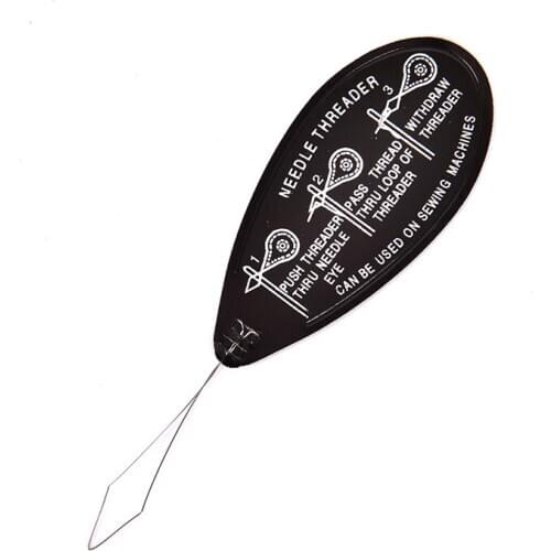 1PCS New Aluminum Needle Threader Letter Hand Machine Stitch Insertion Sewing Tool